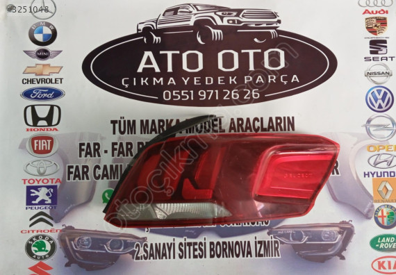 PEUGEOT 301 ORJİNAL ÇIKMA SAĞ STOP