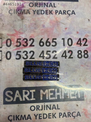 ÇIKMA PEUGEOT 308 BAGAJ YAZISI