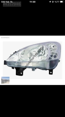 Peugoet partner 2013 model sağ far