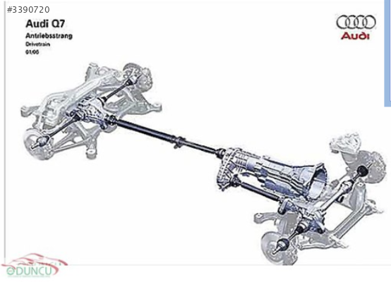 AUDİ Q7 ÖN ARKA DEFRANSİYEL OTOMATİK ŞANZIMAN TRAVERS 7L0500041