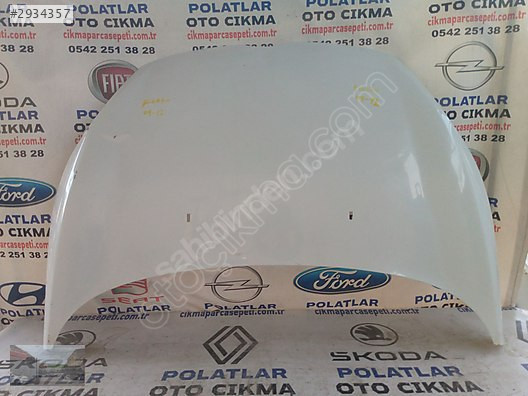 Ford Fiesta motor kaputu beyaz orijinal 2009 2012