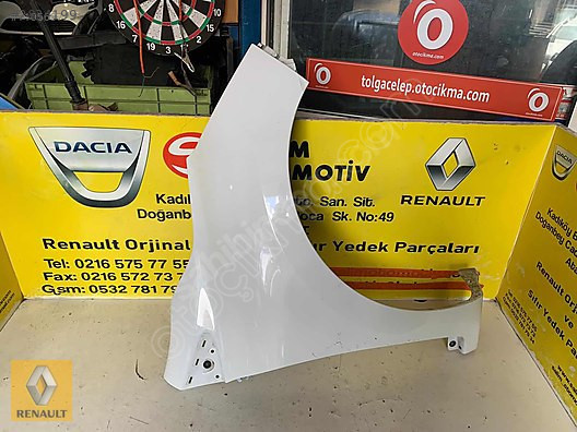 RENAULT CLIO 4 ÇIKMA ORJİNAL BEYAZ SAĞ ÖN ÇAMURLUK VE DİĞER PARÇA