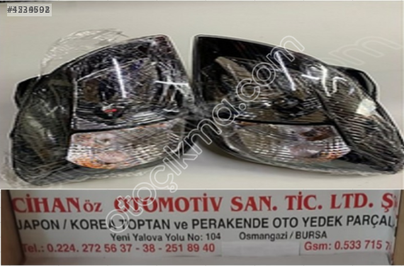 KİA RİO FAR 2009-2011 MODEL SİYAH SAĞ-SOL ADET