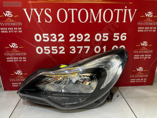 2012-2015 Opel Corsa D İçi Siyah Sol Ön Far