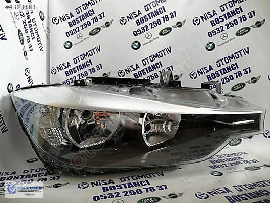 BMW 3 SERİSİ F30 KASA SAĞ FAR MAKYAJSIZ HALOJEN BOŞ 63117259524