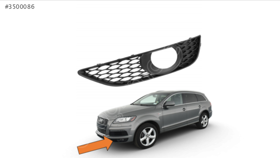 4L0807675C ÖN TAMPON IZGARASI SİSLİ SOL( S-LİNE ) Q7 2011+ .