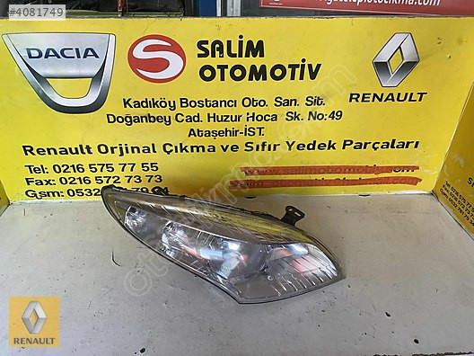 RENAULT MEGAN 3 ÇIKMA ORJİNAL SAĞ FAR VE DİĞER PARÇALARI