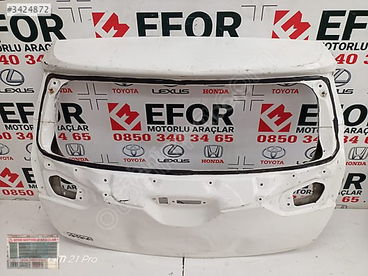 TOYOTA AURİS BAGAJ KAPAĞI ÇIKMA ORJİNAL YEDEK PARÇA 13-18 MODEL