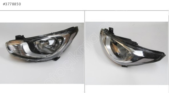 HYUNDAİ ACCENT BLUE SOL FAR KAŞSIZ 92101-1R040 - ACCENT BLUE FAR