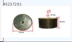 E TIPI TITRESIM TAKOZU UNIVERSAL CIFT E-75X40 KAUCCUK