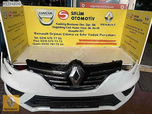 RENAULT MEGAN 4 2016-2020 ÖN TAMPON BEYAZ DOLU VE DİĞER PARÇALAR