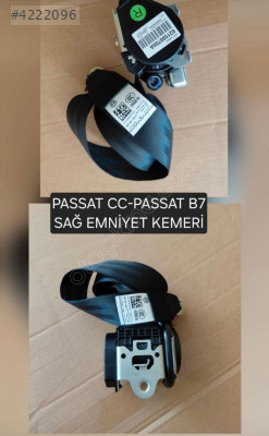 2015 Passat CC B7 Super B Sağ Emniyet Kemeri - 3C1857706R