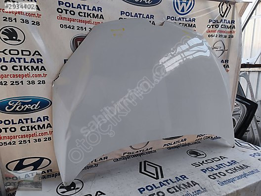 Renault Megane 3 motor kaputu orijinal beyaz göçük hasarlı