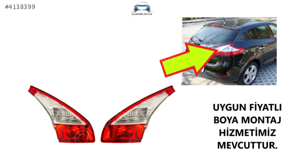 MEGANE 3 ARKA STOP  LAMBASI İÇ KISIMLAR SAĞ/SOL SIFIR ADET FİYAT