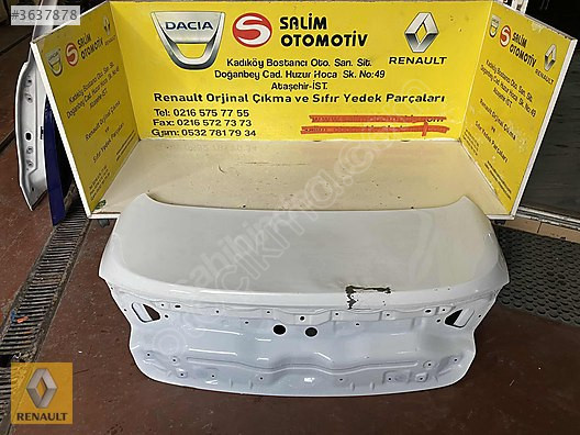 RENAULT MEGAN 4 ÇIKMA ORJİNAL BEYAZ BAGAJ KAPAĞI VE DİĞER PARÇAL