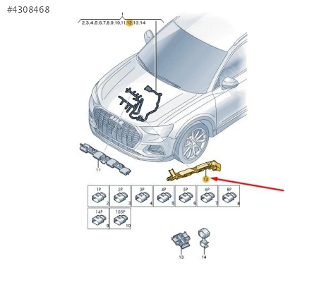 06L971824G ORJİNAL  KABLO TUTUCUSU