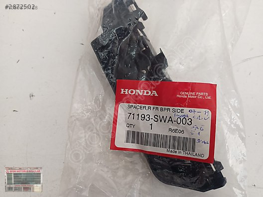 HONDA CR-V SIFIR ORJİNAL SAĞ ÖN TAMPON BRAKETİ 07-12 71193SWA003