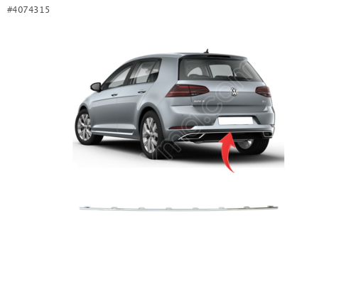 VW GOLF 7.5 ARKA TAMPON ORTA KROMU