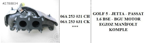 06A253031CH VW GOLF5-JETTA-PASSAT EGZOZ MANİFOLD KOMPLE