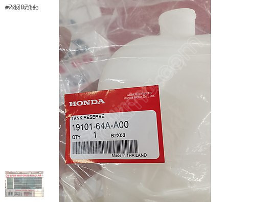 HONDA CIVIC SIFIR ORJİNAL FC5 YEDEK SU DEPO 16-21