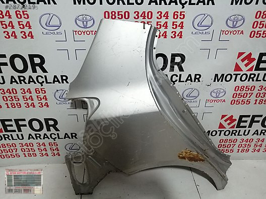 TOYOTA YARİS SAĞ ARKA ÇAMURLUK ÇIKMA ORJİNAL PARÇA 2006-2011