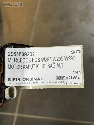 MERCEDES EQS W296 W297 MOTOR KAPUT KİLİDİ SAĞ ALT 2968809202 SO