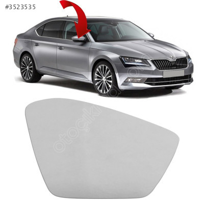 3V0857522 Skoda Super B 15-19 Ayna Camı Sağ .