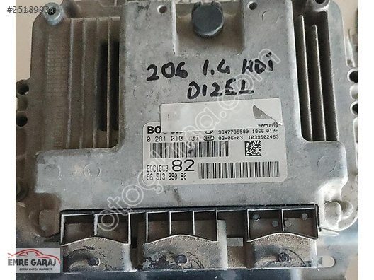9651399080 ----- 206 Motor Beyni ------ 1.4 hdi Motor Beyni