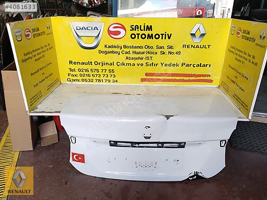 RENAULT SYMBOL 17 ÇIKMA ORJİNAL BEYAZ BAGAJ KAPAGI V E DİGERLER