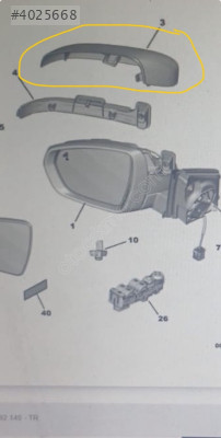 citroen c5 aircross  ayna süsü  sol 16 180 483 80