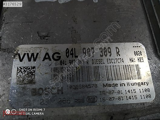 VOLKSWAGEN PASSAT B8 GOLF 7 MOTOR BEYNİ 04L 907 309 R 04L907309R