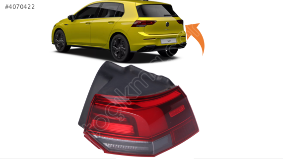 5H0945096D VW GOLF8 2020 SAĞ DIŞ STOP LAMBASI