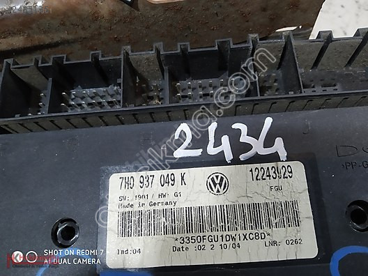 VW TRANSPORTER T5 KONFOR BEYNİ MODÜLÜ 7H0 937 049 K - 7H093