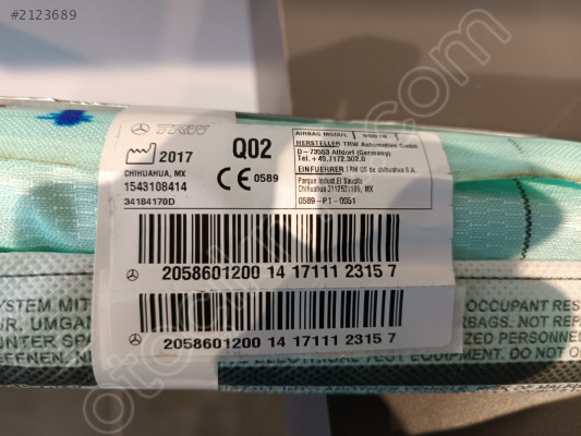 MERCEDES C W205 SOL TAVAN PERDE AİRBAG 2058607501 2058601200