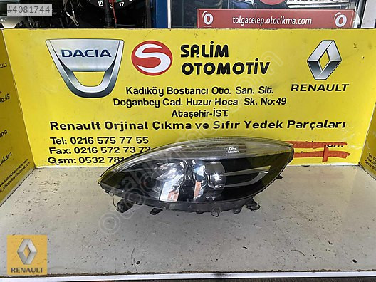 RENAUYLT SCENİC 3 ÇIKMA ORJİNAL SOL FAR VE DİĞER PARÇALARI
