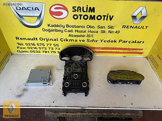 RENAULT MEGAN 4 ÇIKMA ORJİNAL GÖSTERGE PANELİ VE DİĞER PARÇALARI