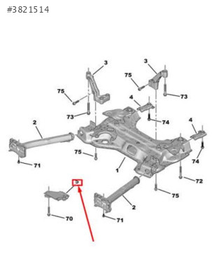 Peugeot rifter 9803452980 motor çarpma önleyici Orjinal