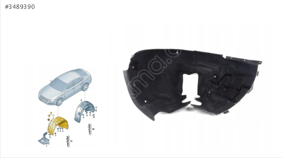 4G8821171D AUDI A7 2011-2018 SOL ÖN ÇAMURLUK DAVLUMBAZI