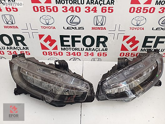 HONDA CİVİC SAĞ-SOL FAR ORJİNAL ÇIKMA YEDEK PARÇA 16-21
