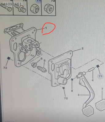 Citroen Saxo fren pedal desteği 4515F9