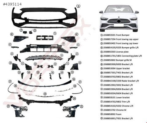ÖN TAMPON AMG (PANJUR HARİÇ) W206 2021-
