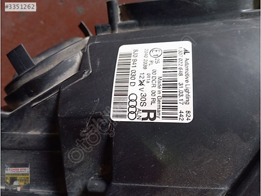 8J0 941 030 D AUDİ A5 2008 TT SAĞ SOL FAR