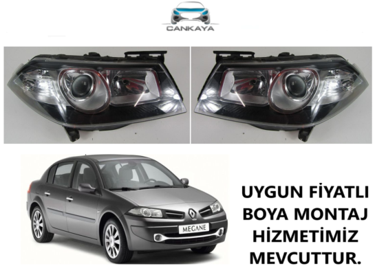 MEGANE 2 2006/2010 MERCEKLI MOTORLU ICI SIYAH FAR ADET FİYAT SIFR