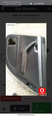 Audi A4 sağ arka kapı döşemesi