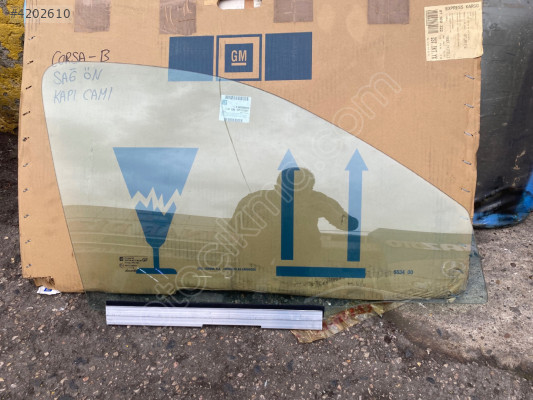 OPEL CORSA B SAĞ ÖN KAPI CAMI SIFIR ORJİNAL 90388830 CANCAN OPEL