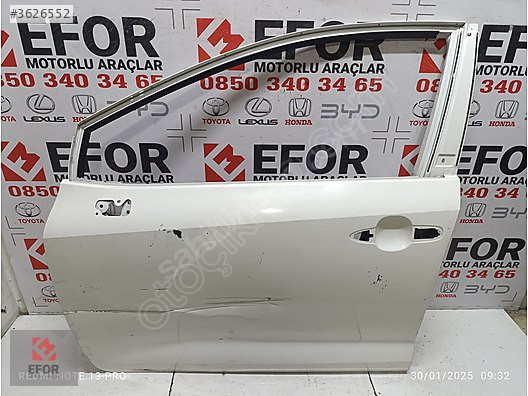TOYOTA COROLLA SOL ÖN KAPI ÇIKMA ORİJİNAL PARÇA 2019-2024