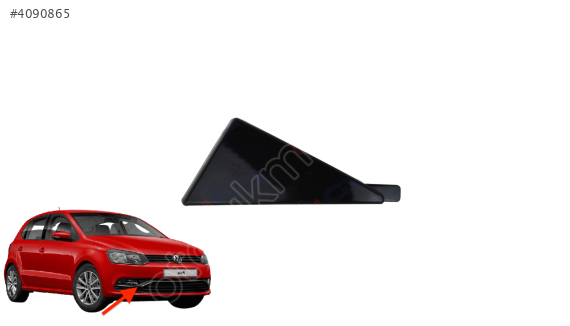 6C0941778 VW POLO 2015-2017 ÖN TAMPON SİS KAPAK ARA PLASTİĞİ SAĞ