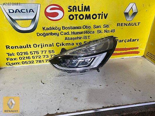 RENAULT CLIO 4 ÇIKMA ORJİNAL SOL LEDLİ FAR VE DİĞER PARÇALARI