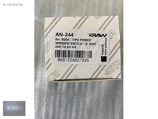 FİAT EGEA-TİPO SOL ÖN CAM DÜĞMESİ 735631478