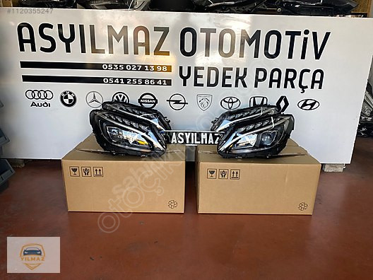 MERCEDES C SERİSİ COUPE TAKIM FAR SIFIR orjinal logolu